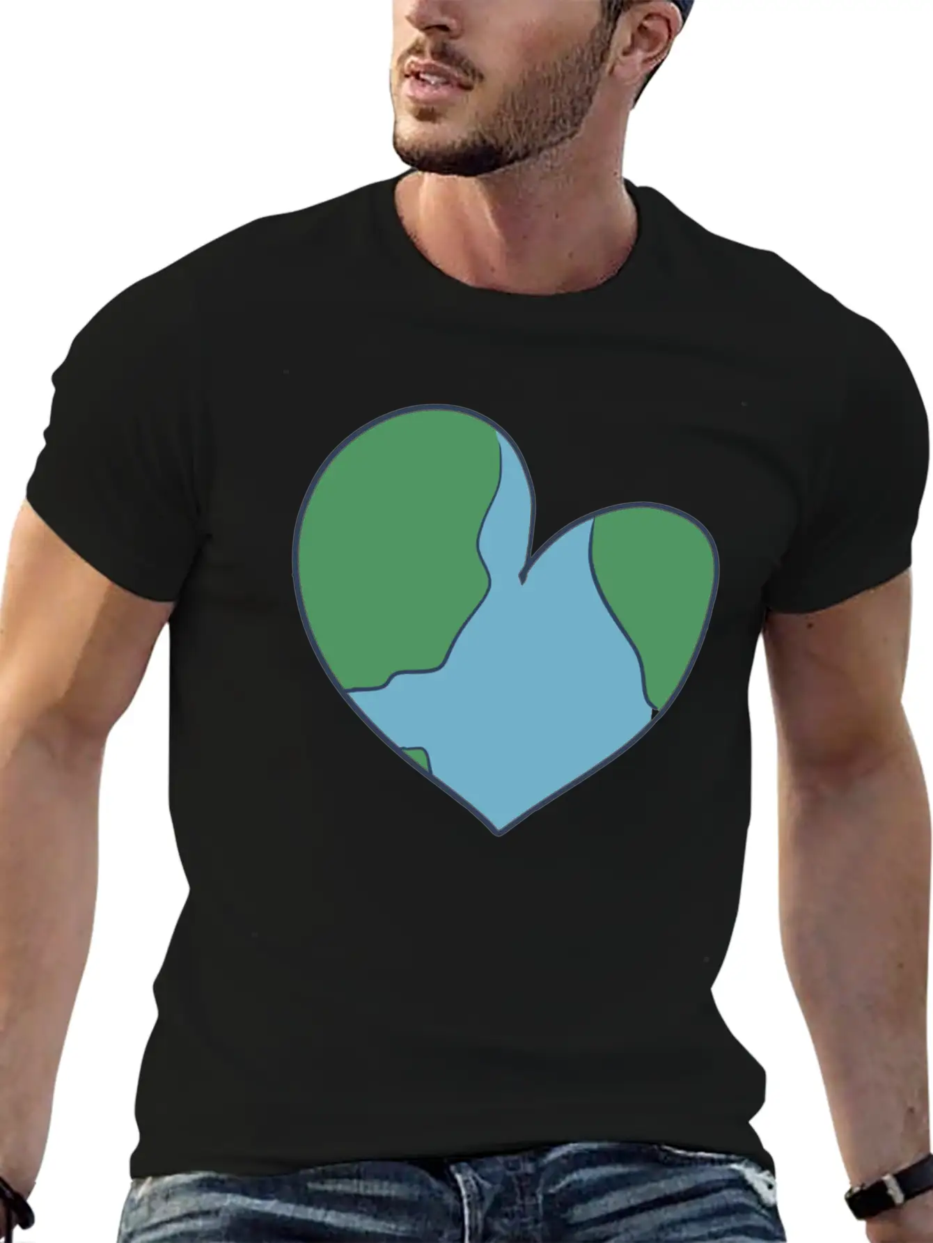 Earth Heart Climate Change Unisex Casual T-Shirt – Clean Design For Daily Comfort