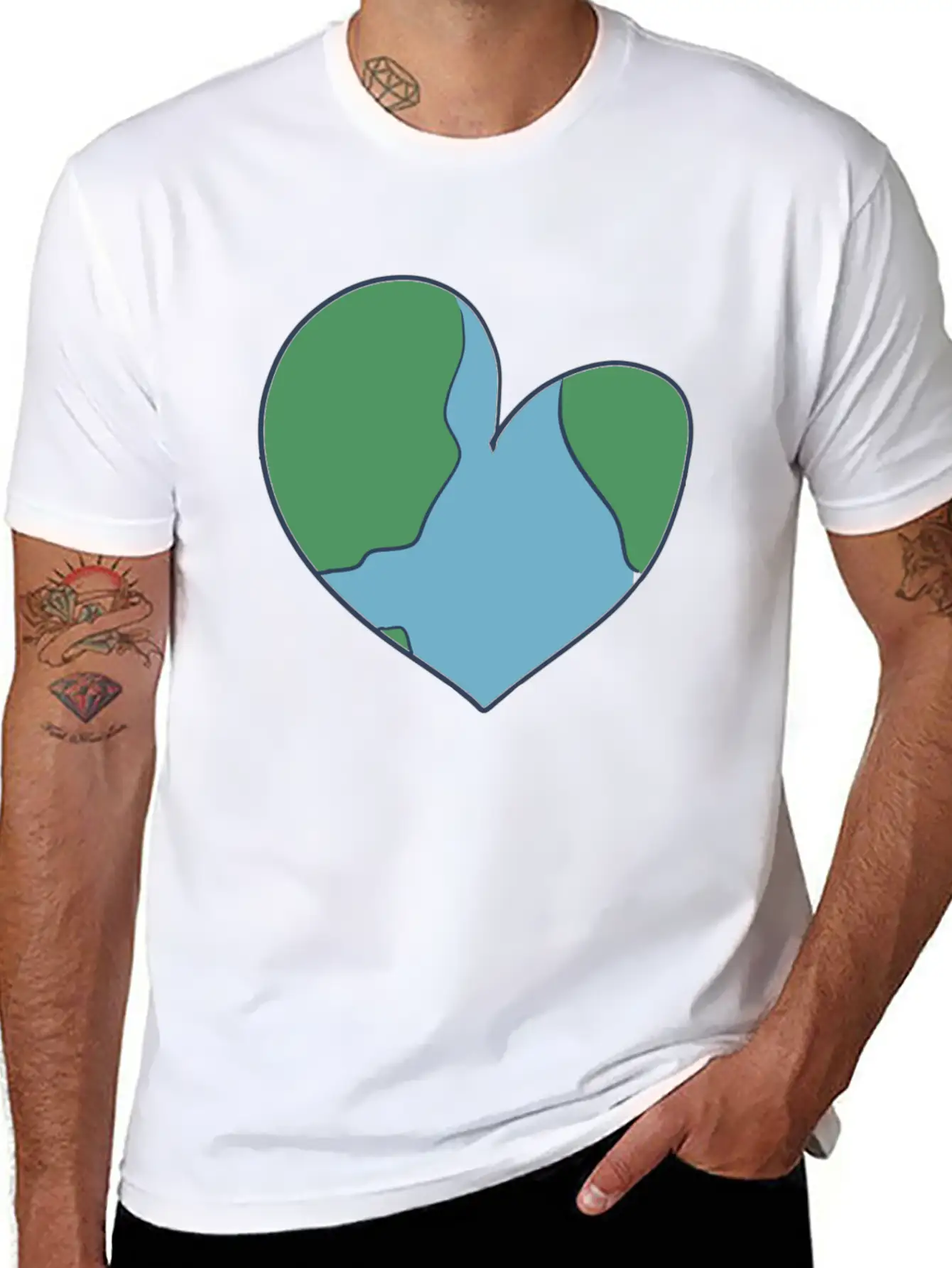Earth Heart Climate Change Unisex Casual T-Shirt – Clean Design For Daily Comfort