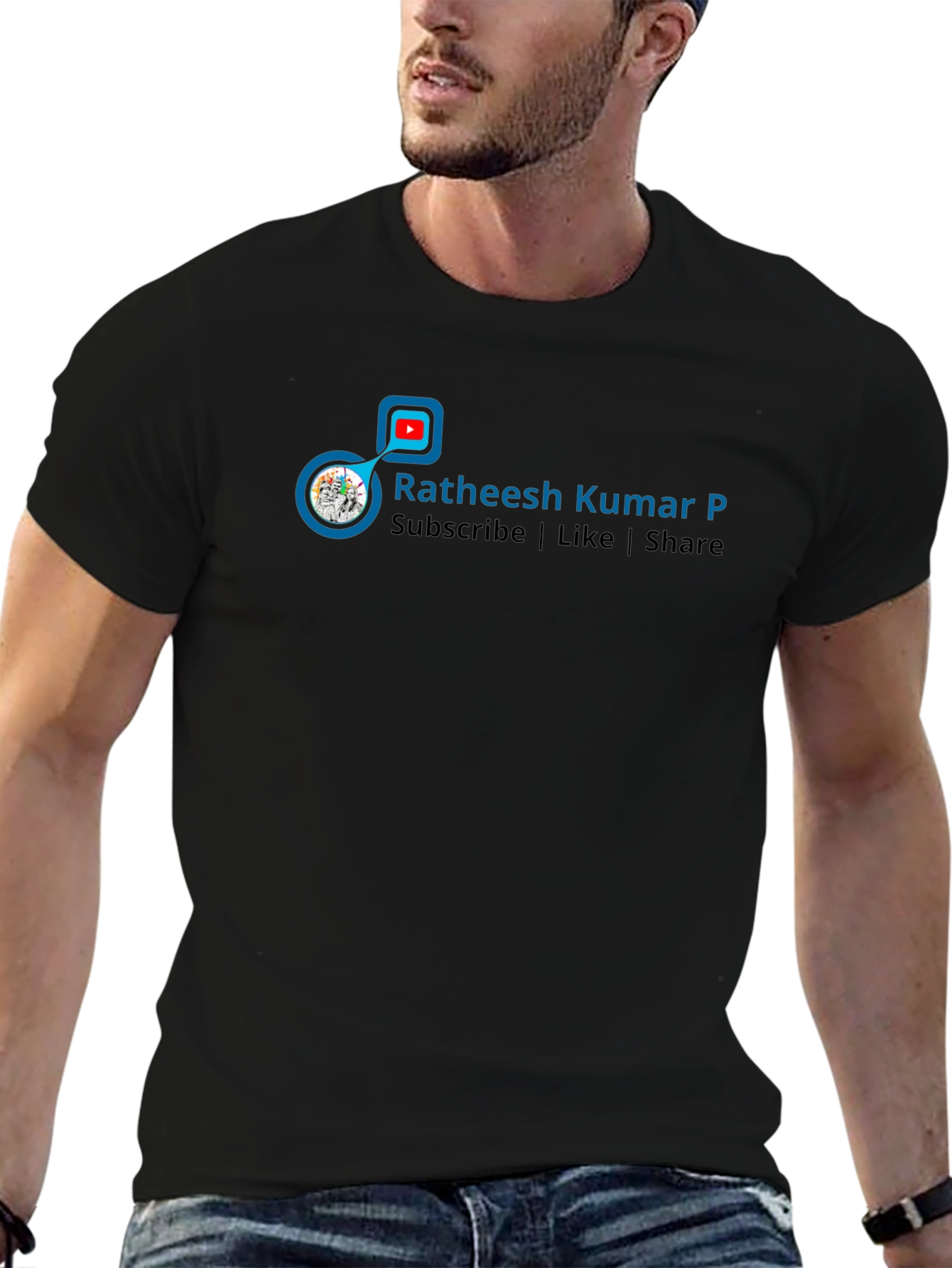 Ratheesh Kumar P Black T-Shirt