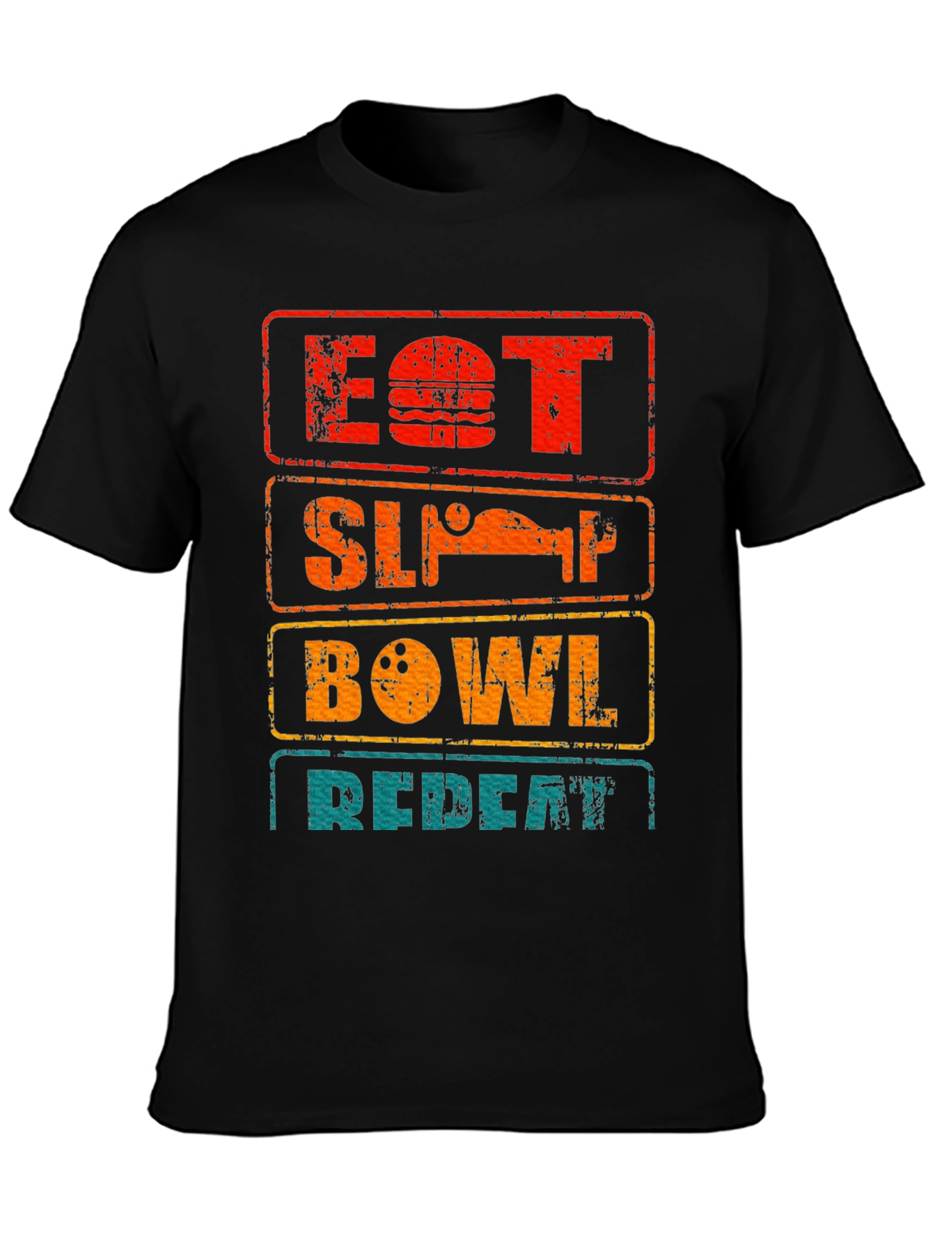 Eat Sleep Bowl Repeat Graphic Tee