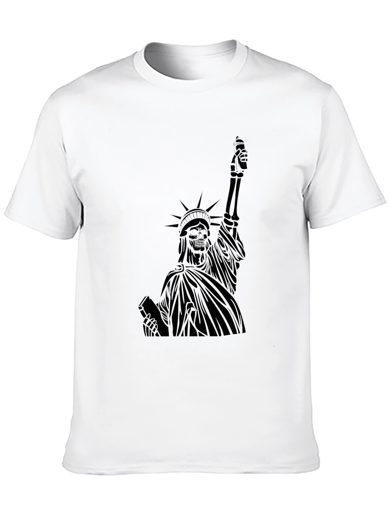 Statue of Liberty Skeleton Graphic T-Shirt