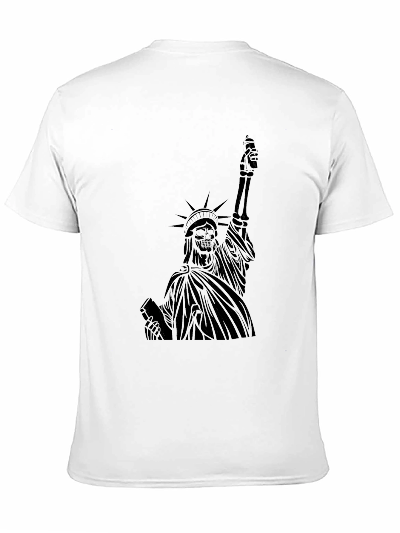 Statue of Liberty Skeleton Graphic T-Shirt
