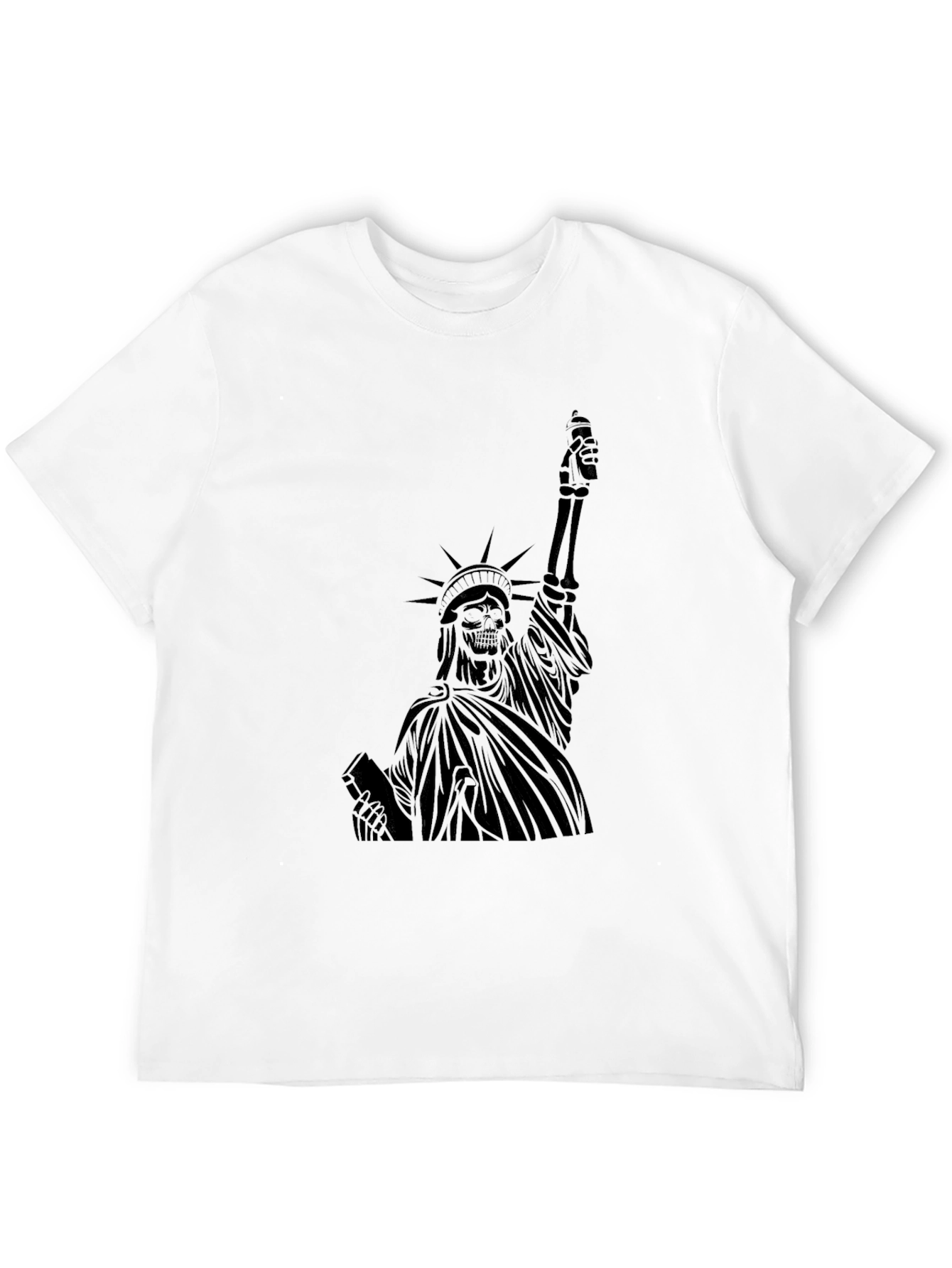 Statue of Liberty Skeleton Graphic T-Shirt