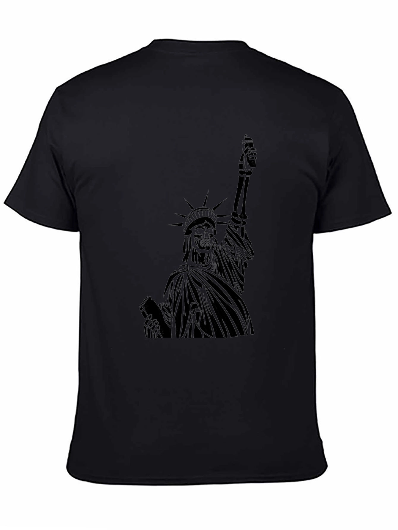 Statue of Liberty Skeleton Graphic T-Shirt