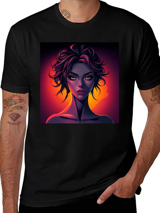 Graphic Tee - Woman Portrait Print