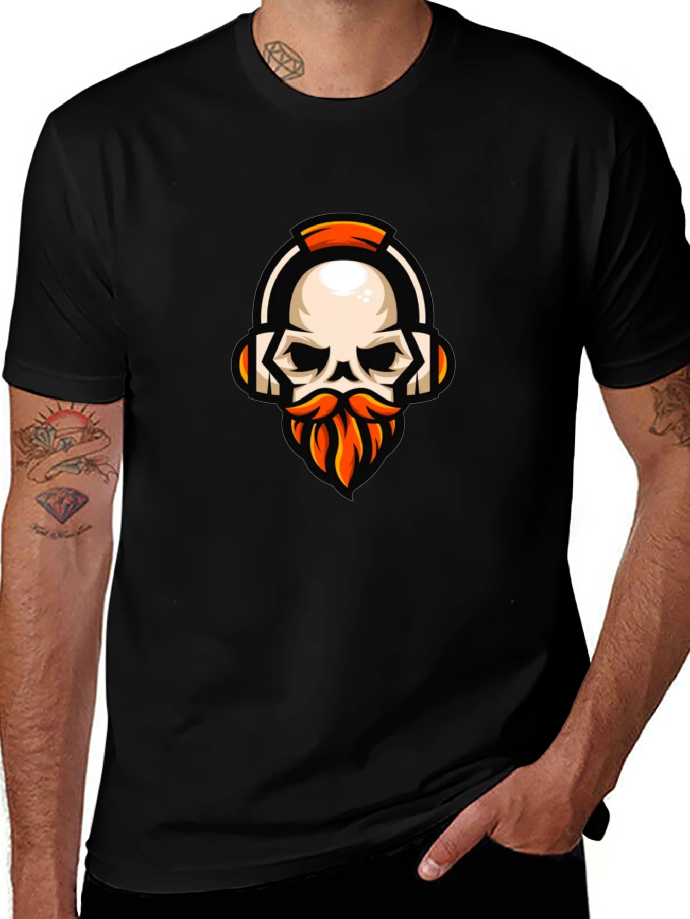 Skull Headphone Graphic Tee - Gamer Style