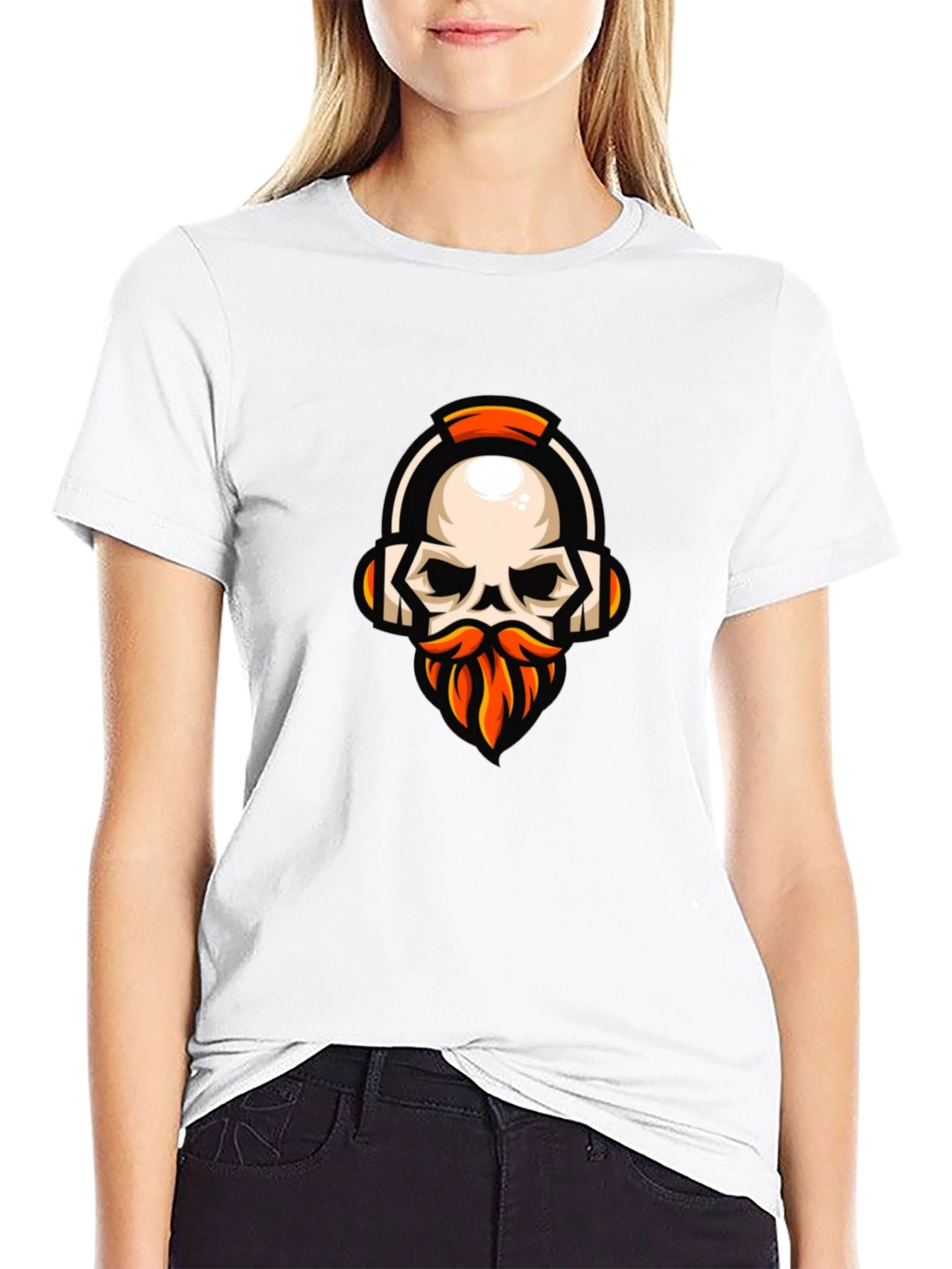 Skull Headphone Graphic Tee - Gamer Style