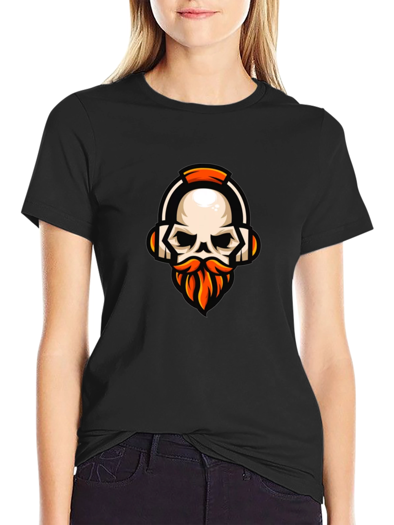 Skull Headphone Graphic Tee - Gamer Style