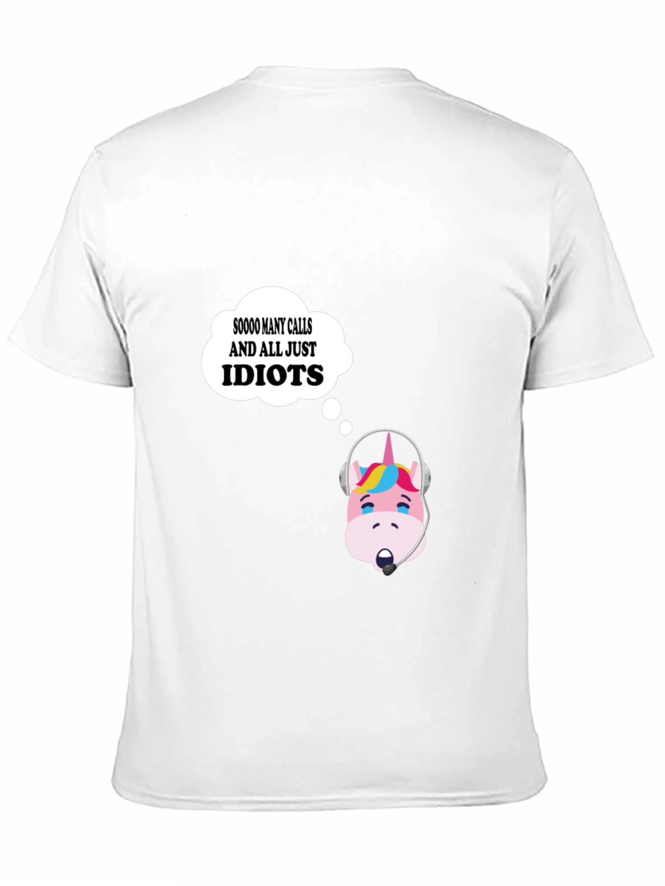 Funny Unicorn Call Center T-Shirt