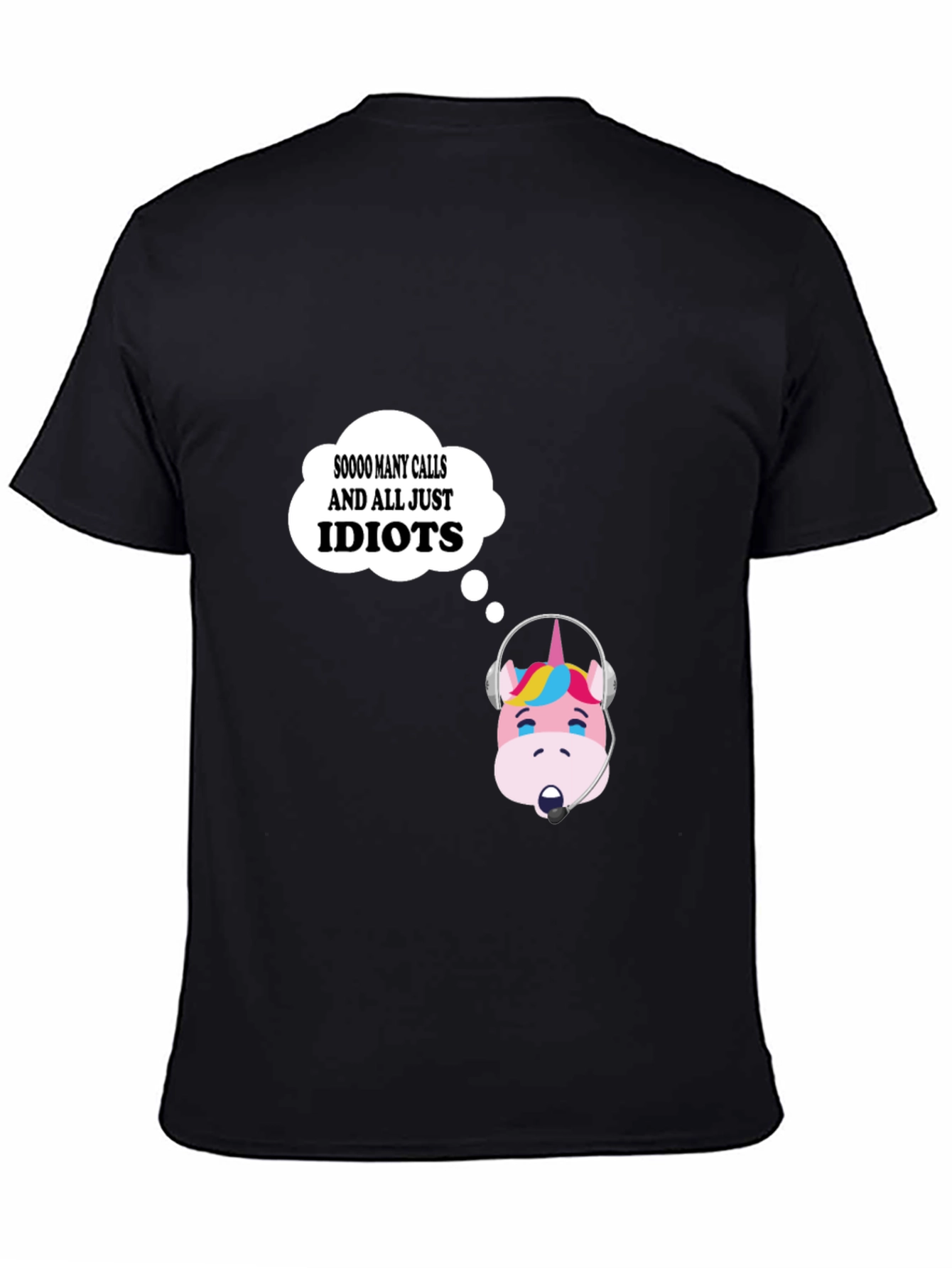 Funny Unicorn Call Center T-Shirt