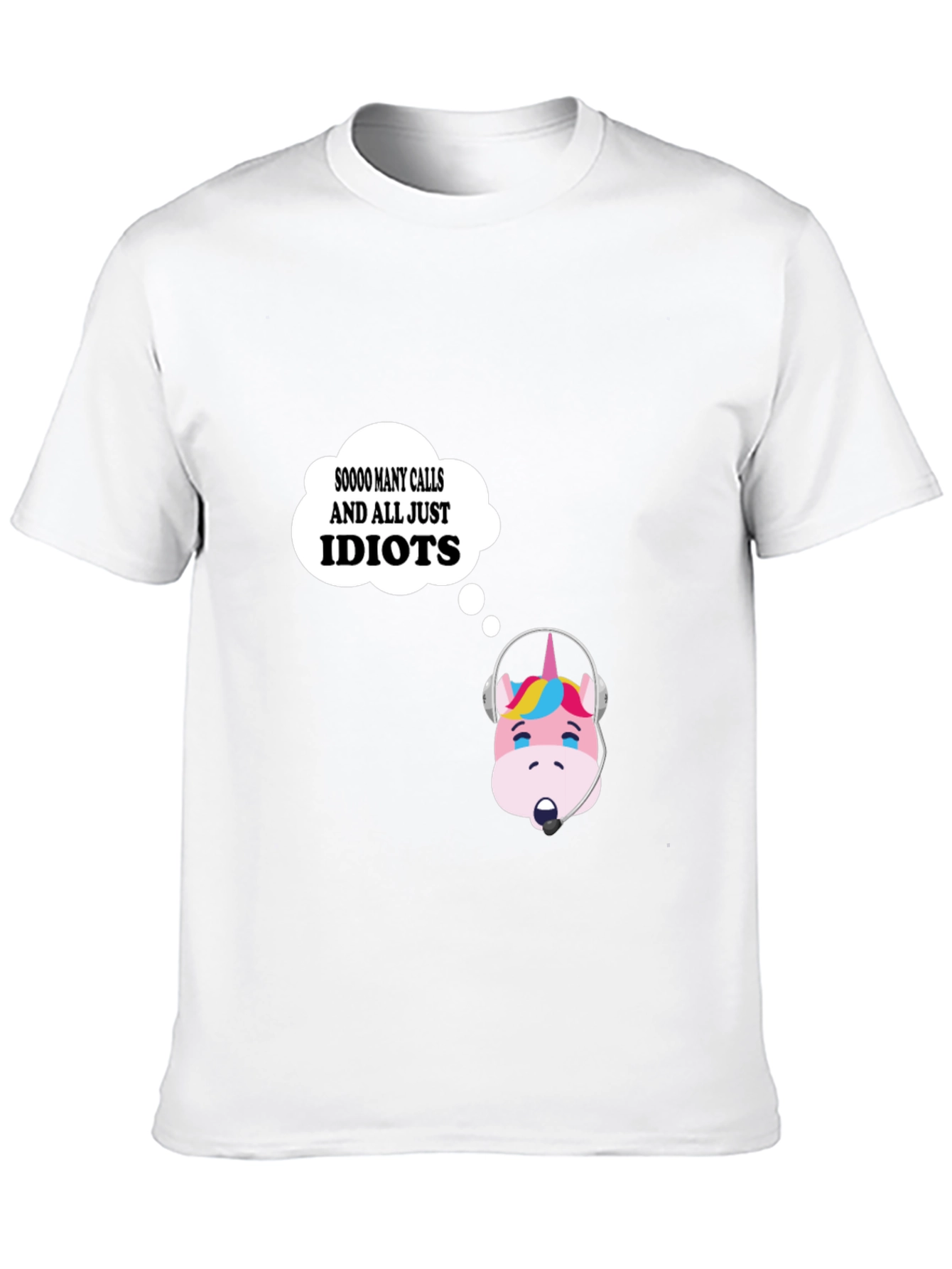 Funny Unicorn Call Center T-Shirt