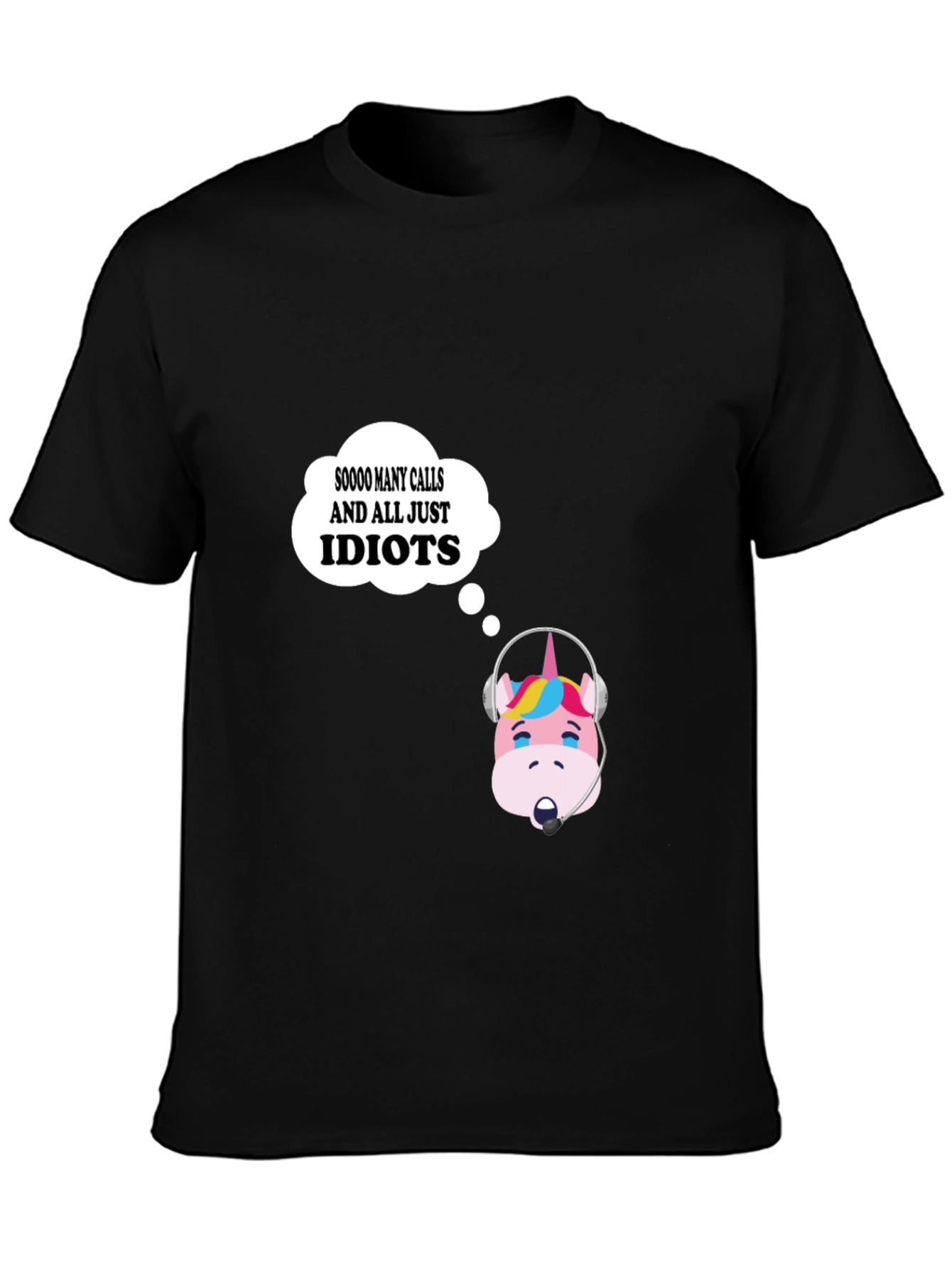 Funny Unicorn Call Center T-Shirt