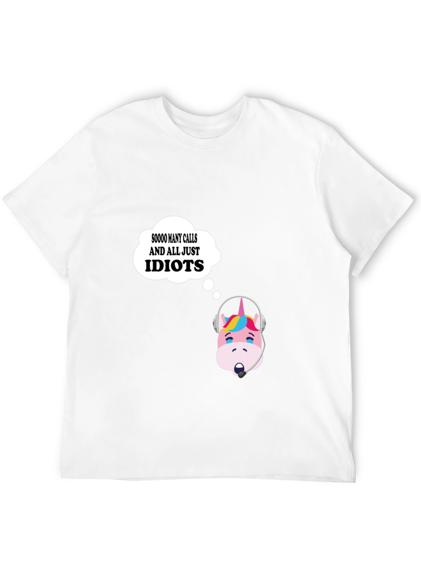 Funny Unicorn Call Center T-Shirt