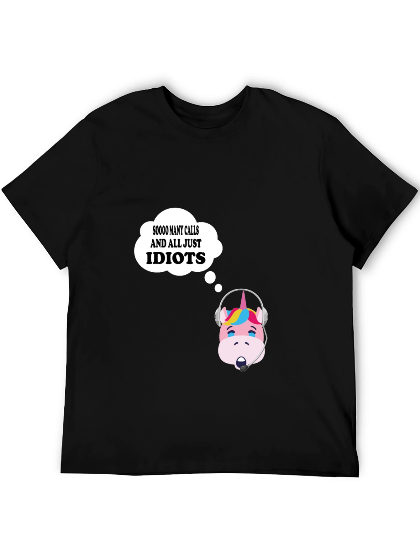 Funny Unicorn Call Center T-Shirt