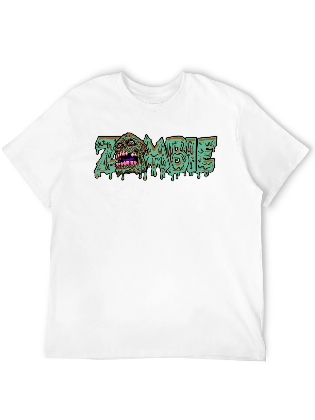 Zombie Graphic Print Crew Neck T-Shirt