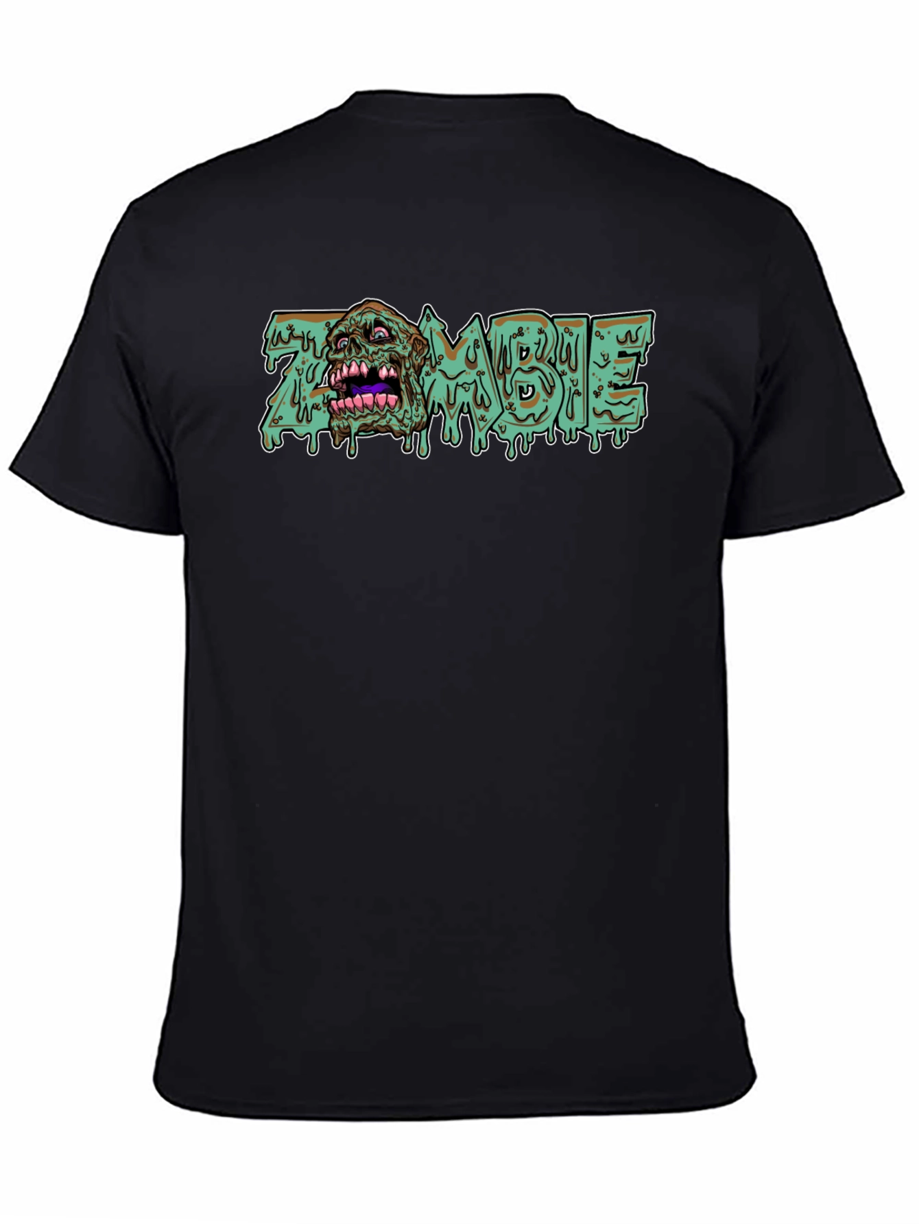 Zombie Graphic Print Crew Neck T-Shirt