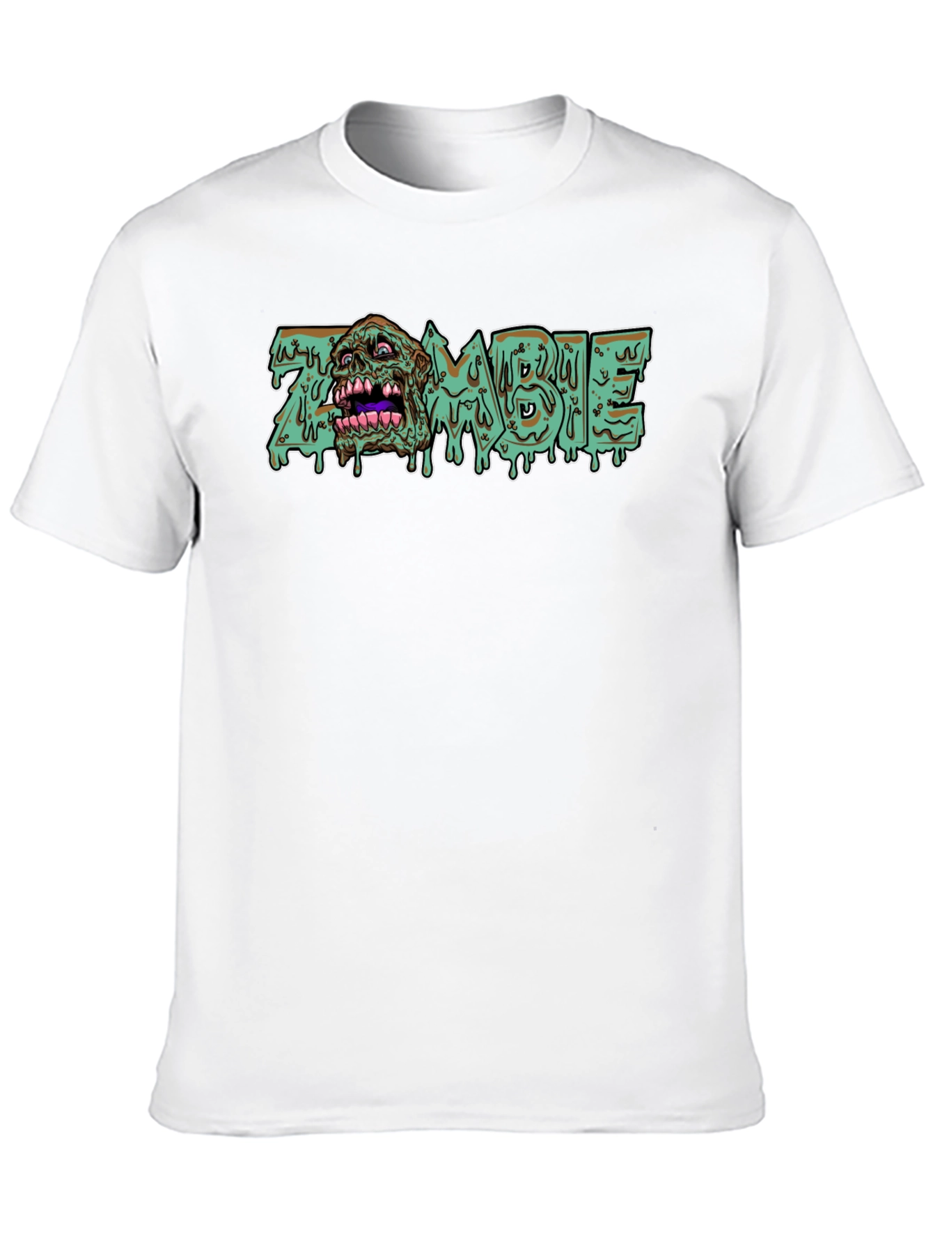 Zombie Graphic Print Crew Neck T-Shirt