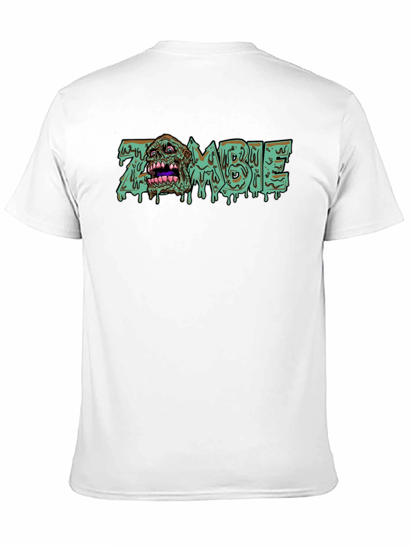 Zombie Graphic Print Crew Neck T-Shirt