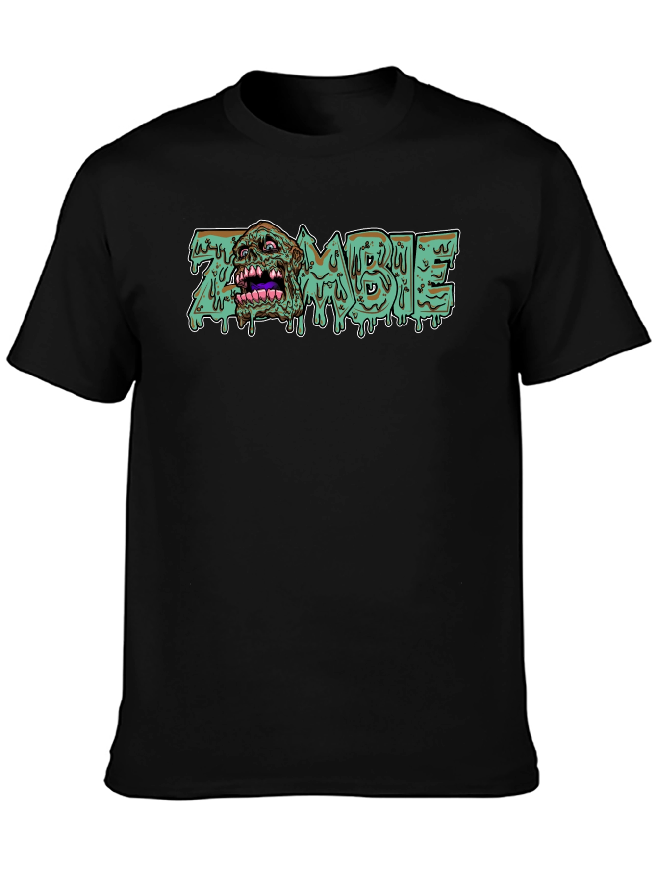 Zombie Graphic Print Crew Neck T-Shirt