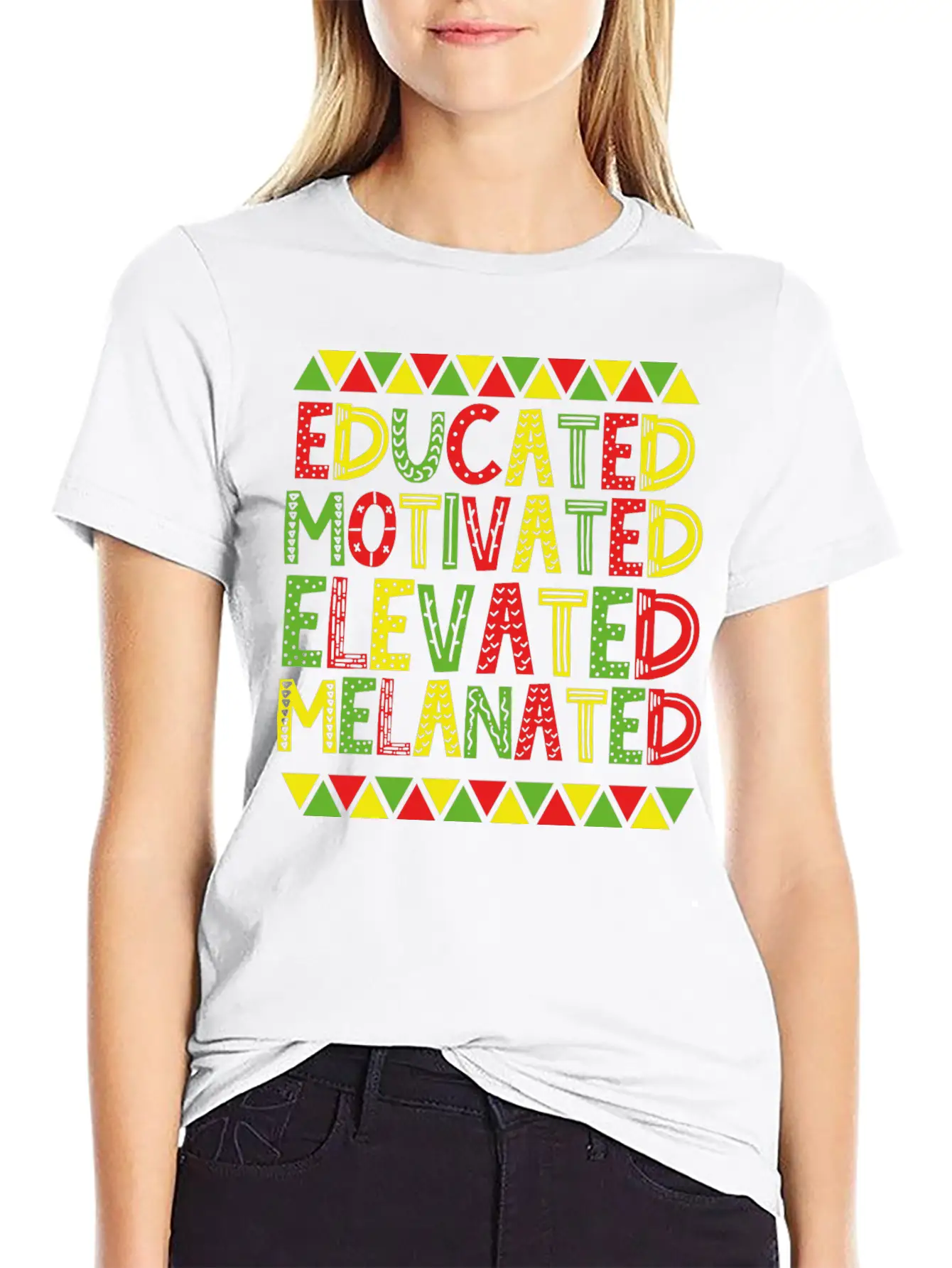Educated Motivated Elevated Melanated African Unisex Casual T-Shirt – Clean Design For Daily Comfort