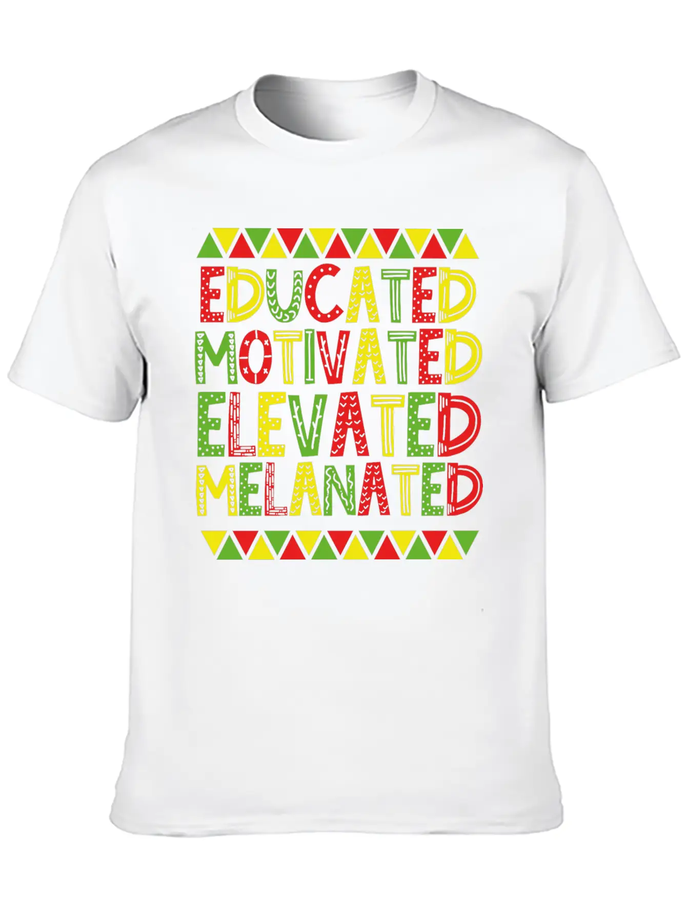 Educated Motivated Elevated Melanated African Unisex Casual T-Shirt – Clean Design For Daily Comfort