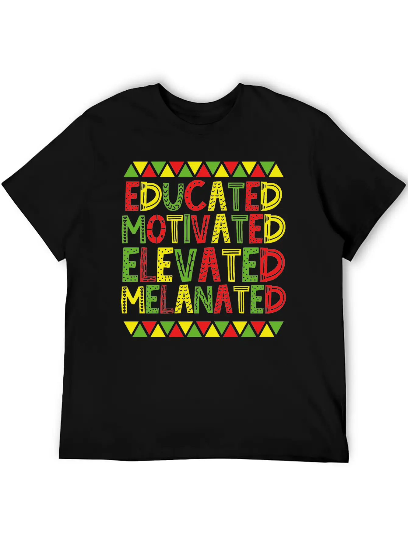 Educated Motivated Elevated Melanated African Unisex Casual T-Shirt – Clean Design For Daily Comfort