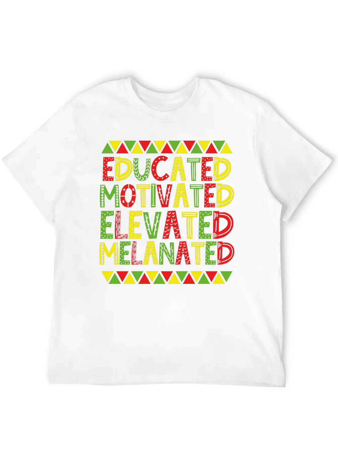 Educated Motivated Elevated Melanated African Unisex Casual T-Shirt – Clean Design For Daily Comfort