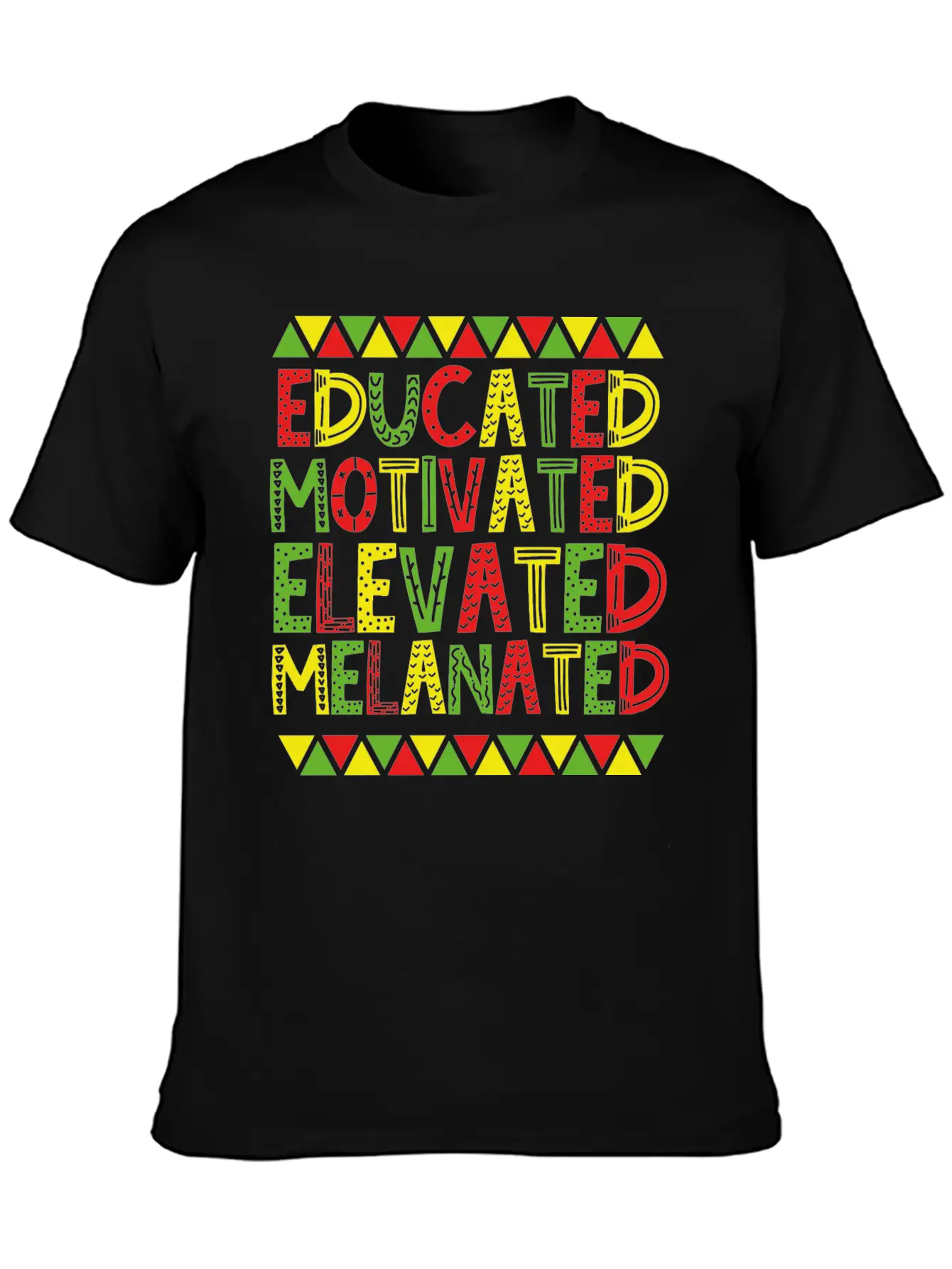 Educated Motivated Elevated Melanated African Unisex Casual T-Shirt – Clean Design For Daily Comfort