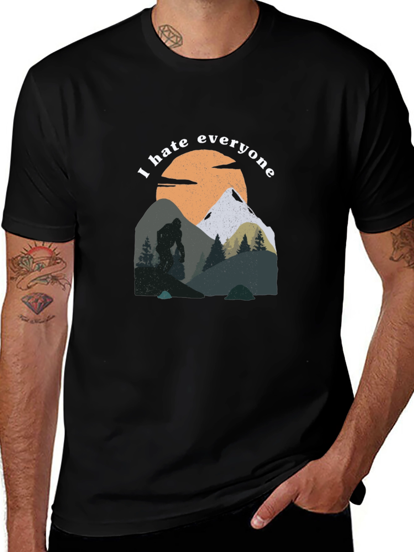 I Hate Everyone Bigfoot T-Shirt
