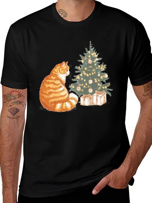 Festive Cat Christmas T-Shirt