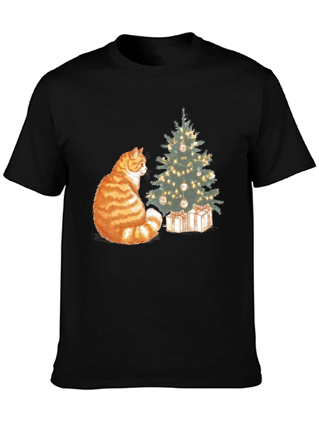 Festive Cat Christmas T-Shirt