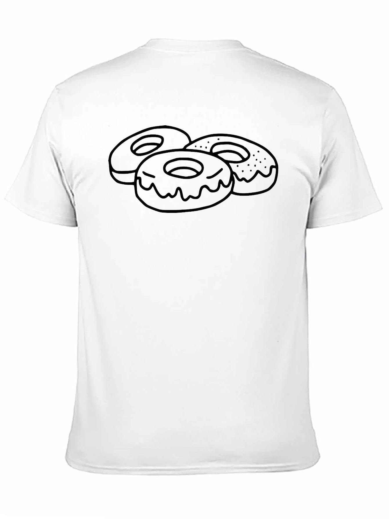 Donut Graphic T-Shirt - Black Crew Neck Tee