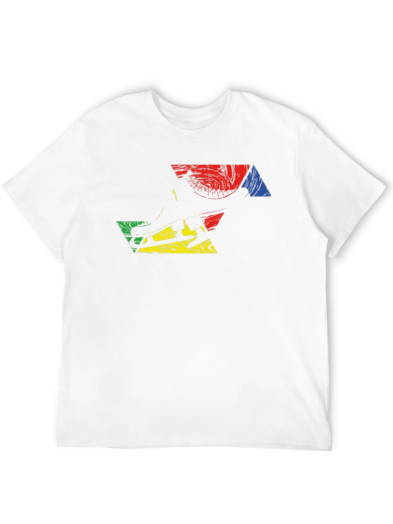 Abstract Graphic Print Mens Black T-Shirt