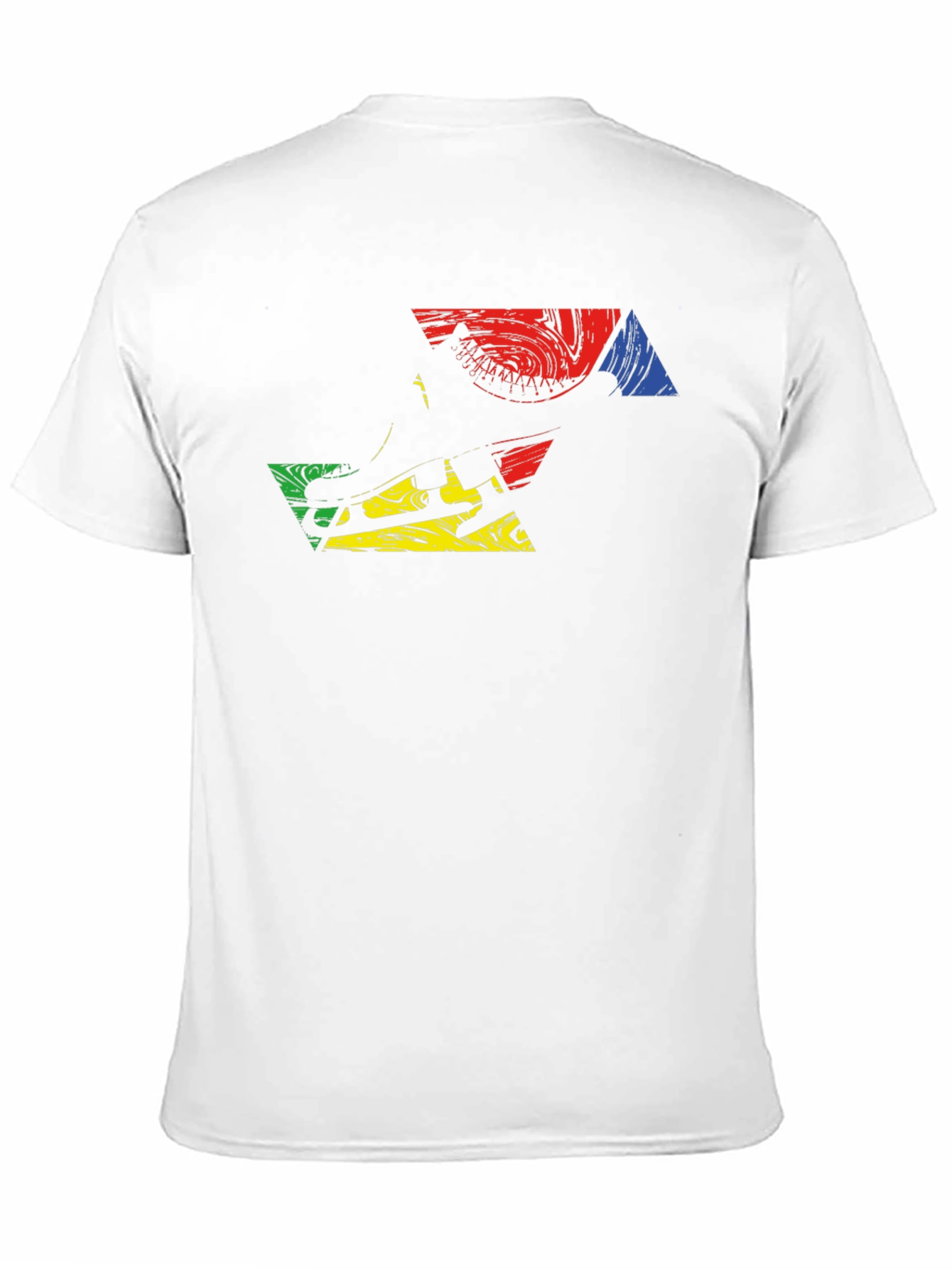 Abstract Graphic Print Mens Black T-Shirt