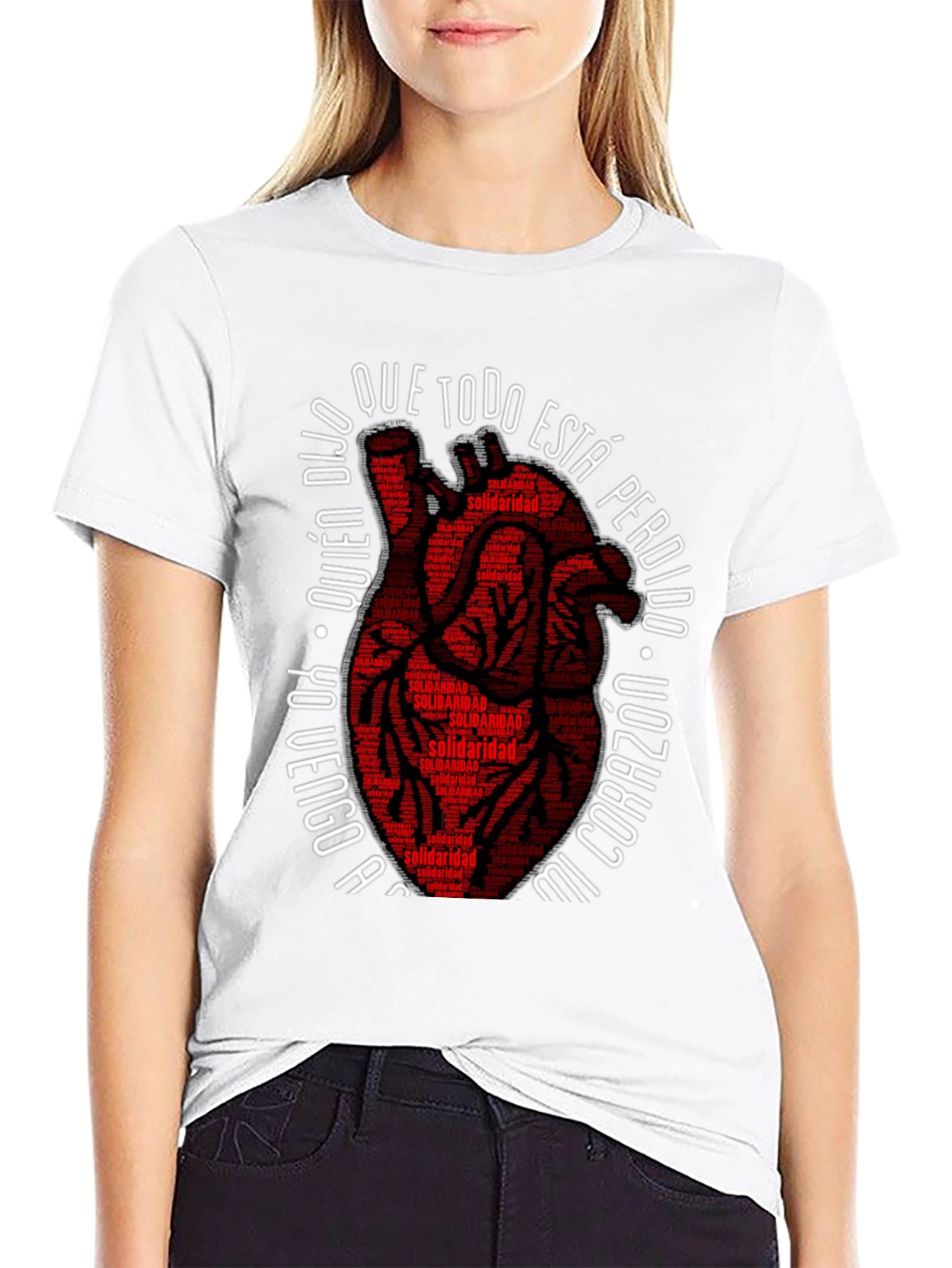 Solidaridad Heart Graphic Tee - Black