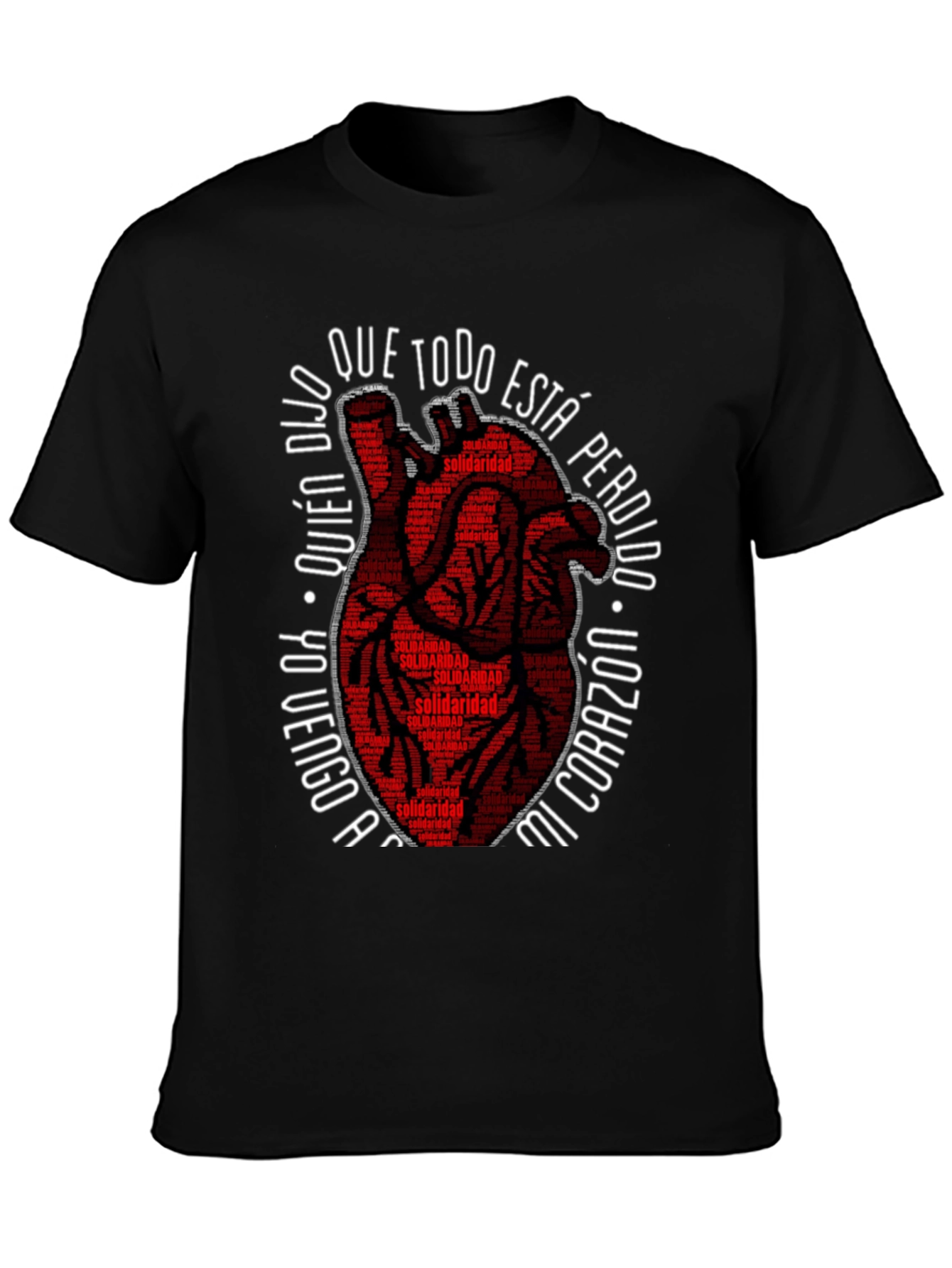 Solidaridad Heart Graphic Tee - Black