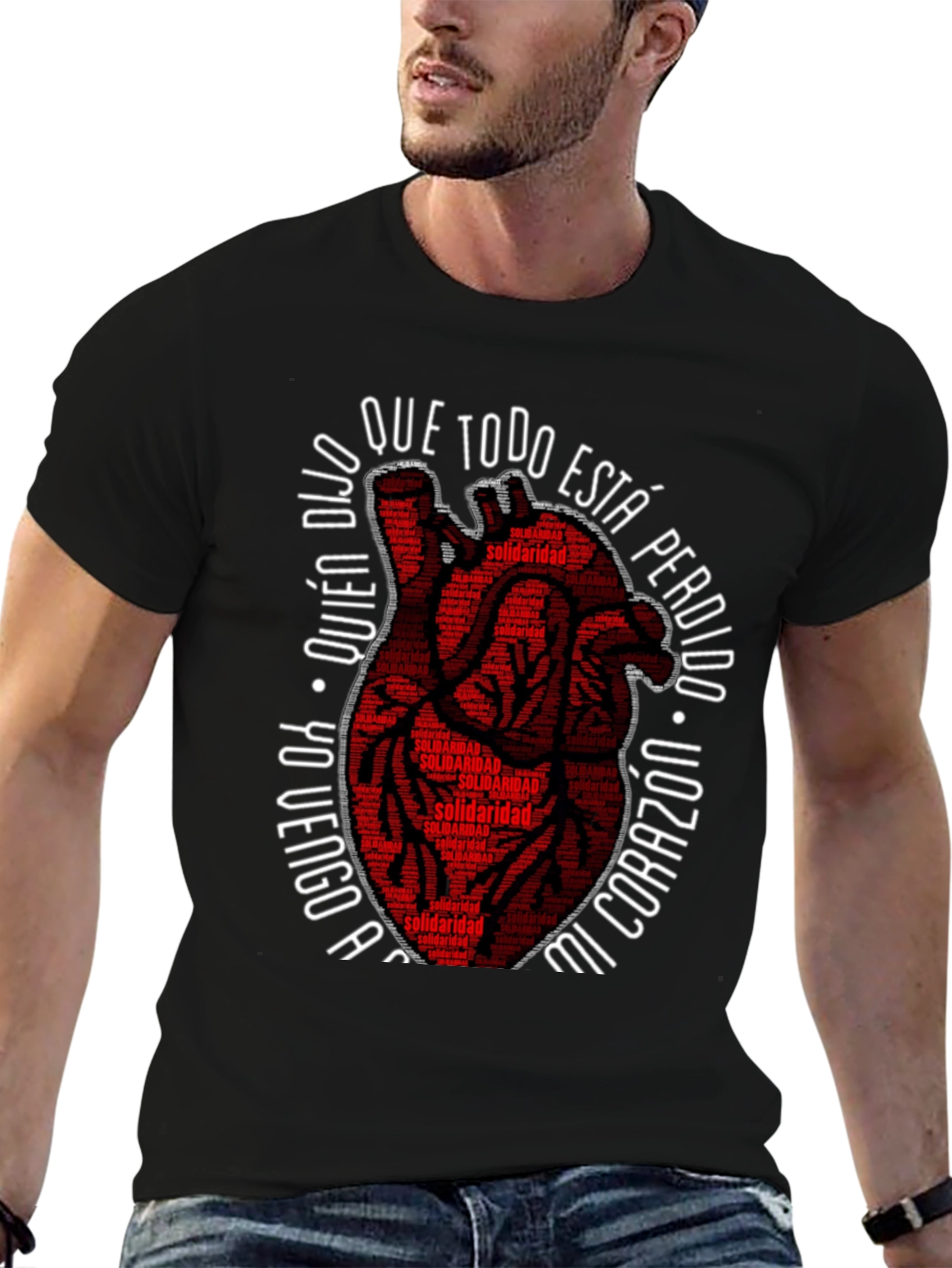 Solidaridad Heart Graphic Tee - Black