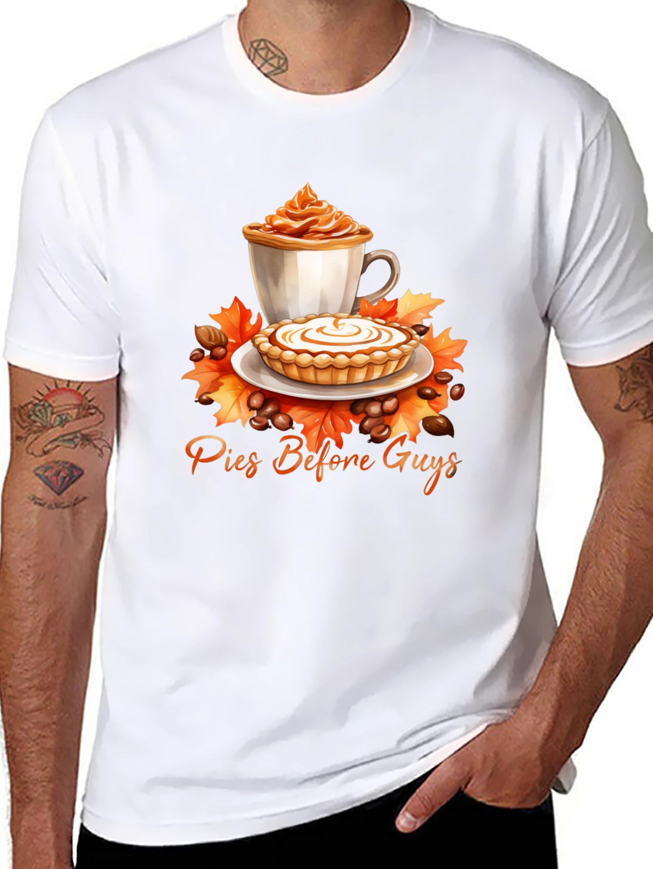 Pies Before Guys T-Shirt - Autumnal Comfort