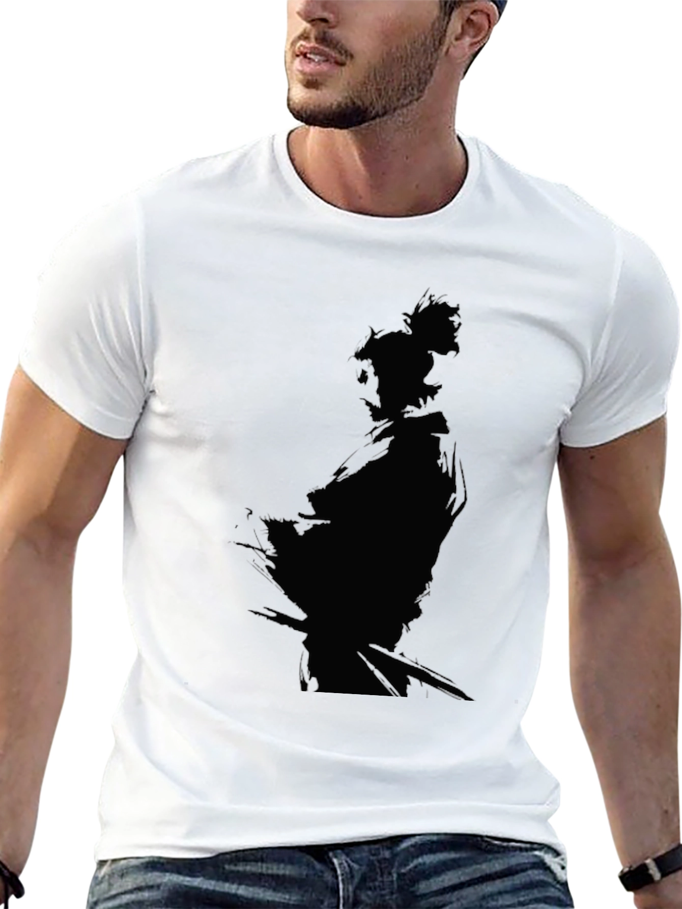 Samurai Silhouette Black T-Shirt