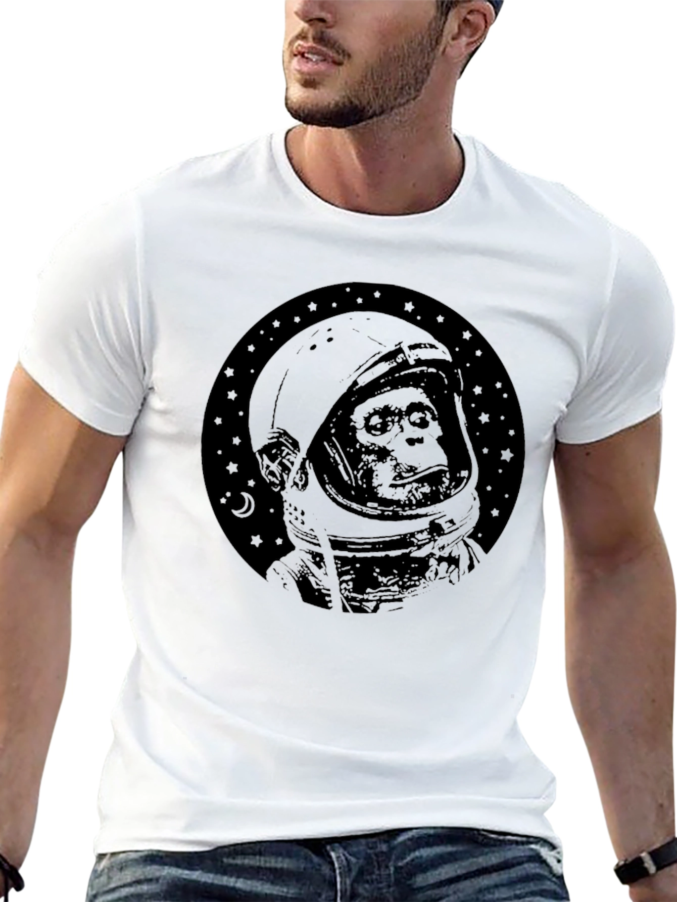 Astro Chimp Graphic Tee - Space Monkey T-Shirt