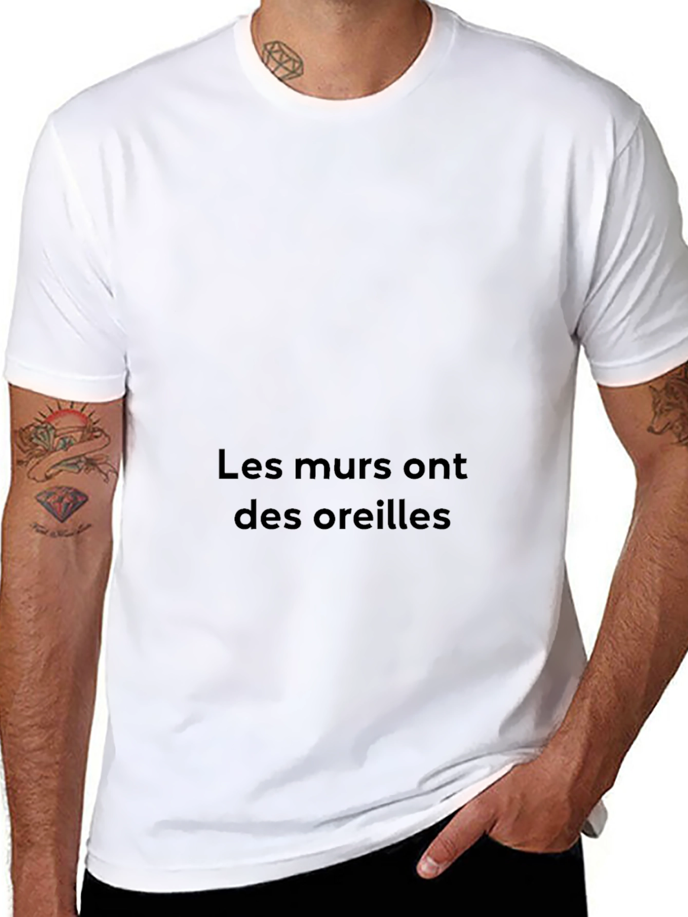 Les Murs Ont Des Oreilles Black T-Shirt