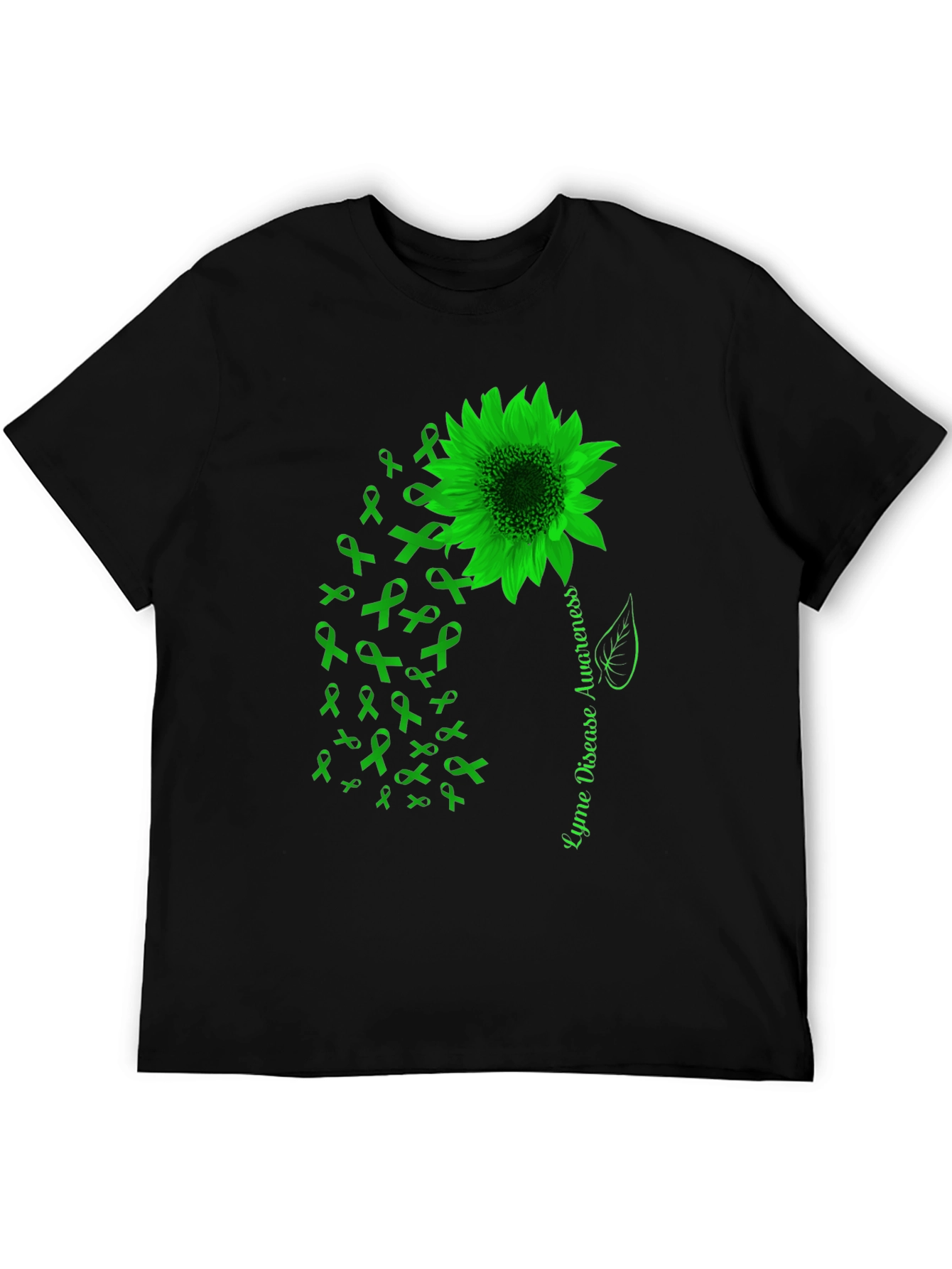 Lyme Disease Awareness Sunflower Ribbon T-Shirt