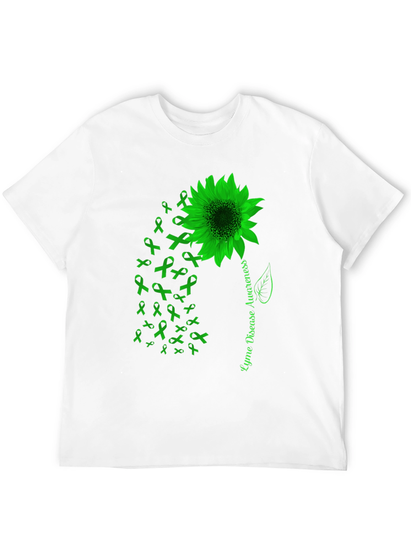 Lyme Disease Awareness Sunflower Ribbon T-Shirt