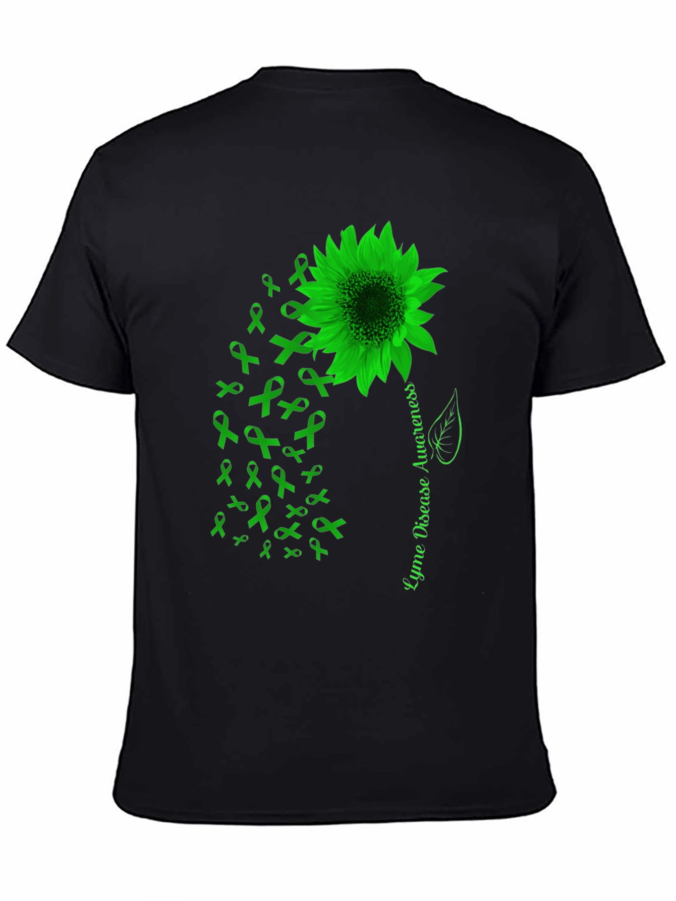 Lyme Disease Awareness Sunflower Ribbon T-Shirt