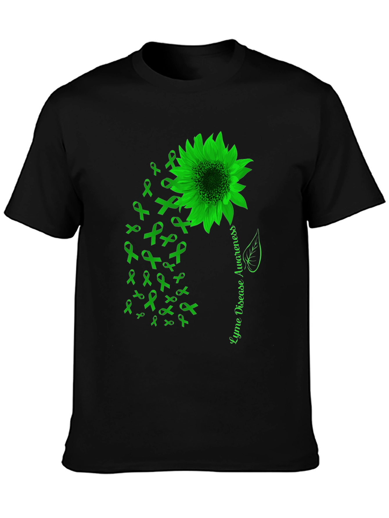Lyme Disease Awareness Sunflower Ribbon T-Shirt