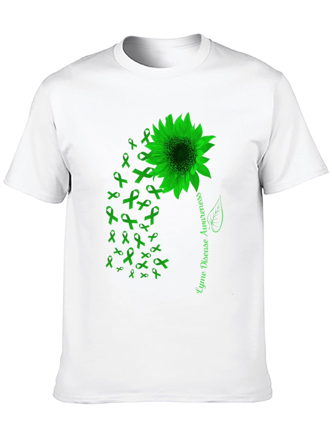 Lyme Disease Awareness Sunflower Ribbon T-Shirt