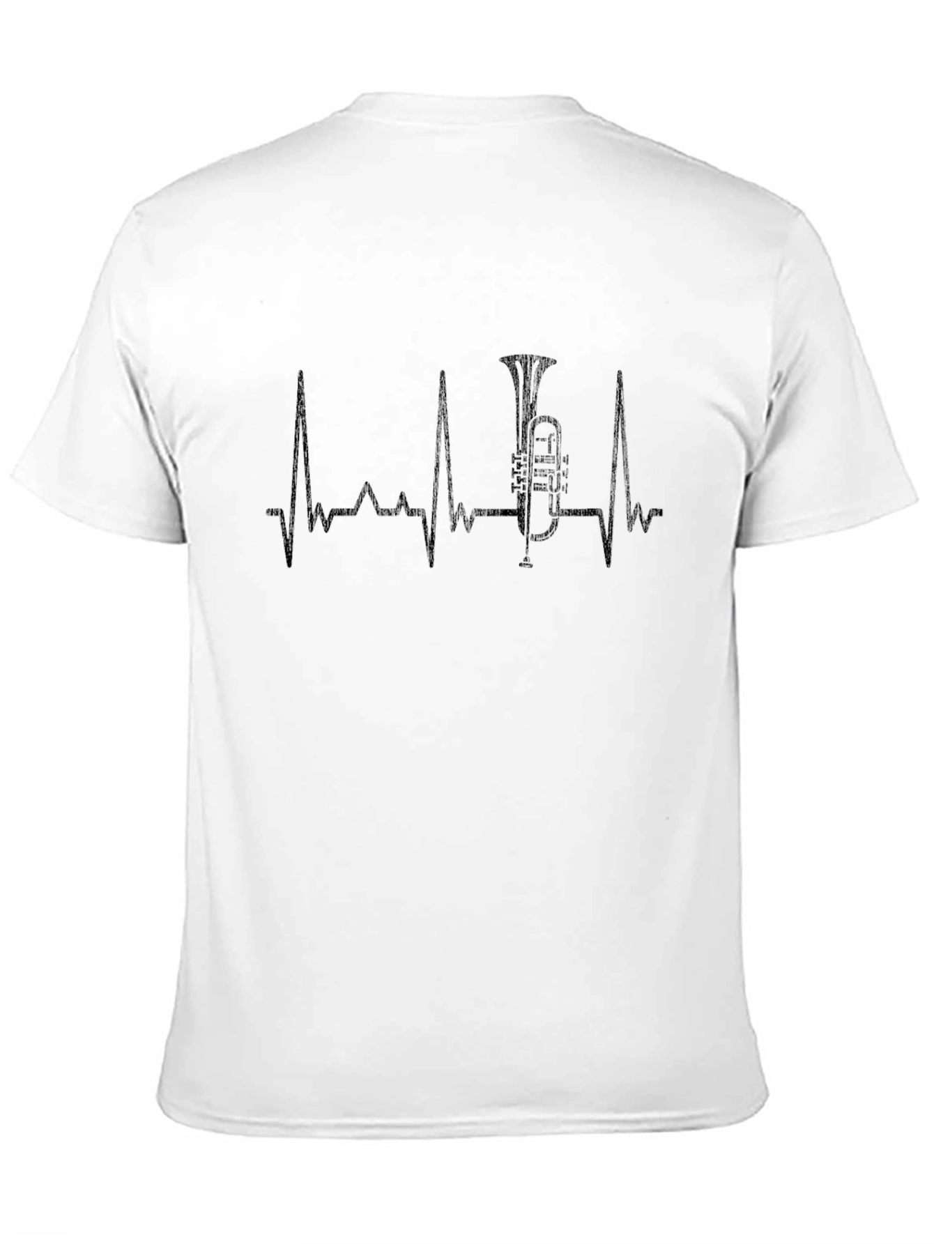 Tuba Heartbeat Graphic Tee - Music Lover Shirt