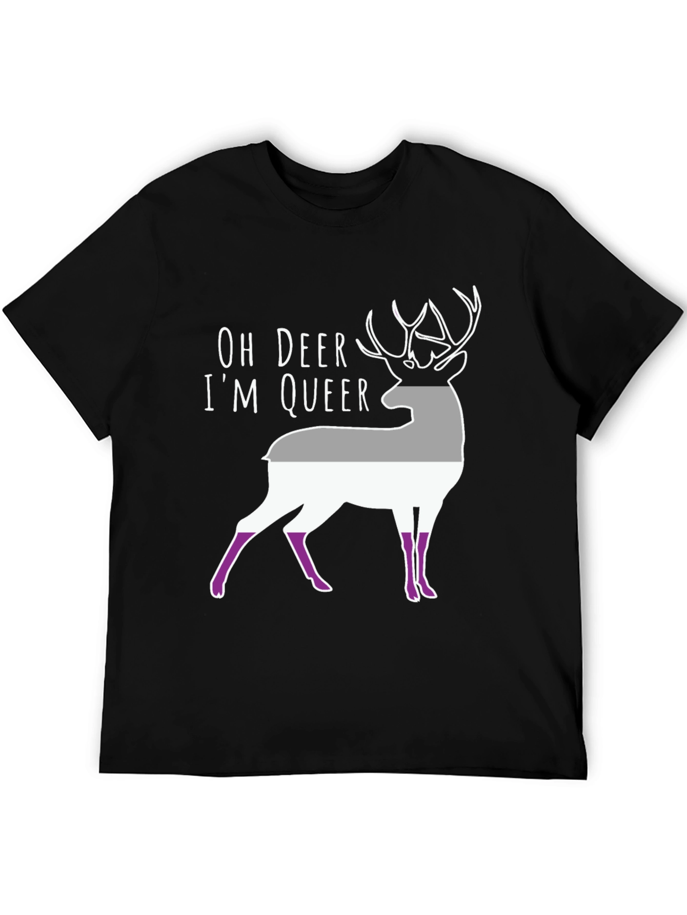 Oh Deer Im Queer Asexual Pride T-Shirt