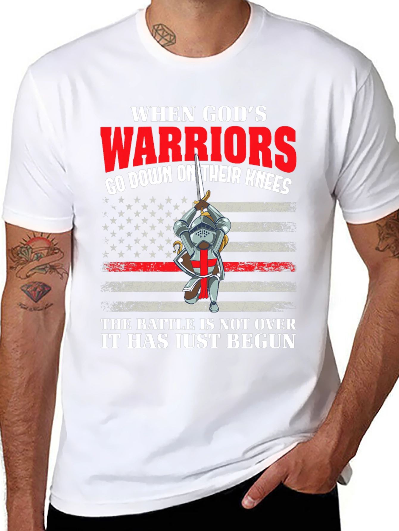 Gods Warriors T-Shirt - Crusader Knight Tee
