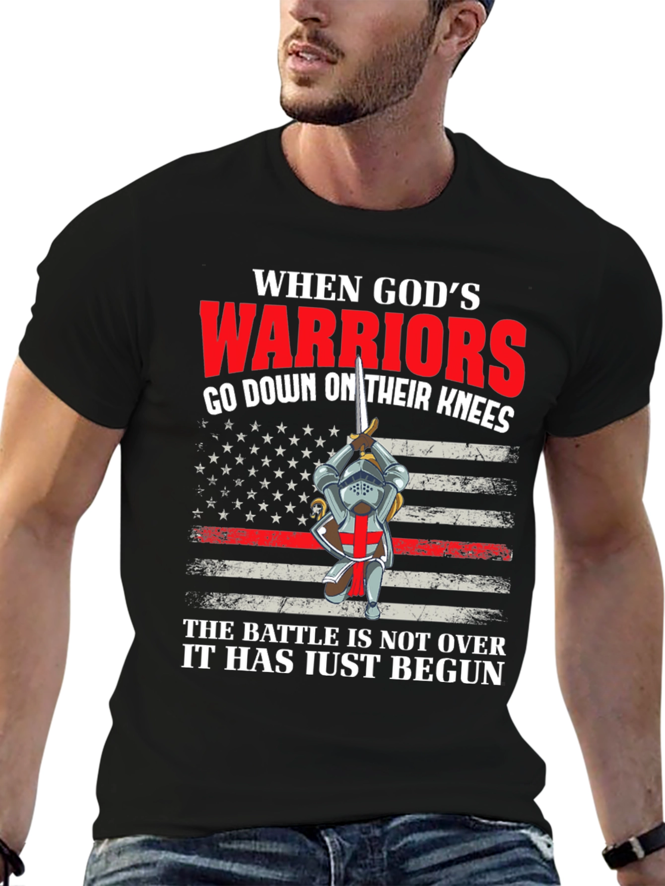Gods Warriors T-Shirt - Crusader Knight Tee